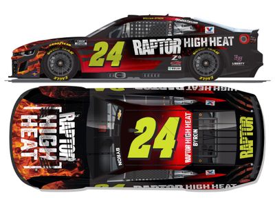 PRE-ORDER - $90 - William Byron 2025 Raptor High Heat 1:24 Color Chrome Nascar Diecast