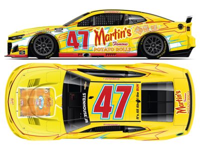 PRE-ORDER - $90 - Ricky Stenhouse Jr. 2025 Martin&#39;s Famous Potato Rolls 1:24 Color Chrome Nascar Diecast