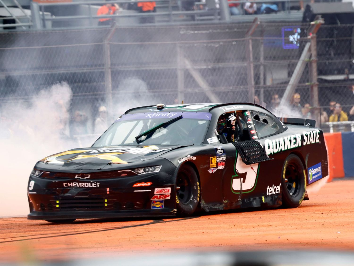 PRE-ORDER - $110 - Daniel Suarez Autographed 2025 Quaker State Mexico City 6/14/25 Race Win 1:24 Nascar Diecast - Xfinity Series