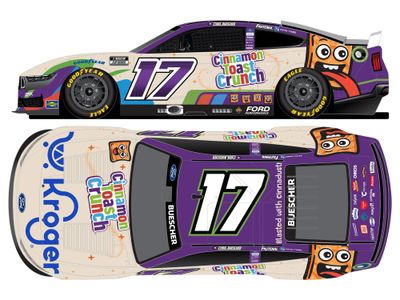 PRE-ORDER - $113 - Chris Buescher Autographed 2025 Kroger/Cinnamon Toast Crunch 1:24 Nascar Diecast - FOIL NUMBER DIECAST