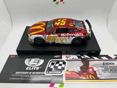 Tyler Reddick 2024 McDonald&#39;s Michigan Race Win 1:24 Color Chrome Elite Nascar Diecast