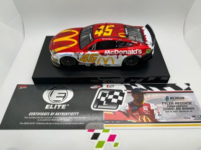 Tyler Reddick 2024 McDonald&#39;s Michigan Race Win 1:24 Liquid Color Elite Nascar Diecast