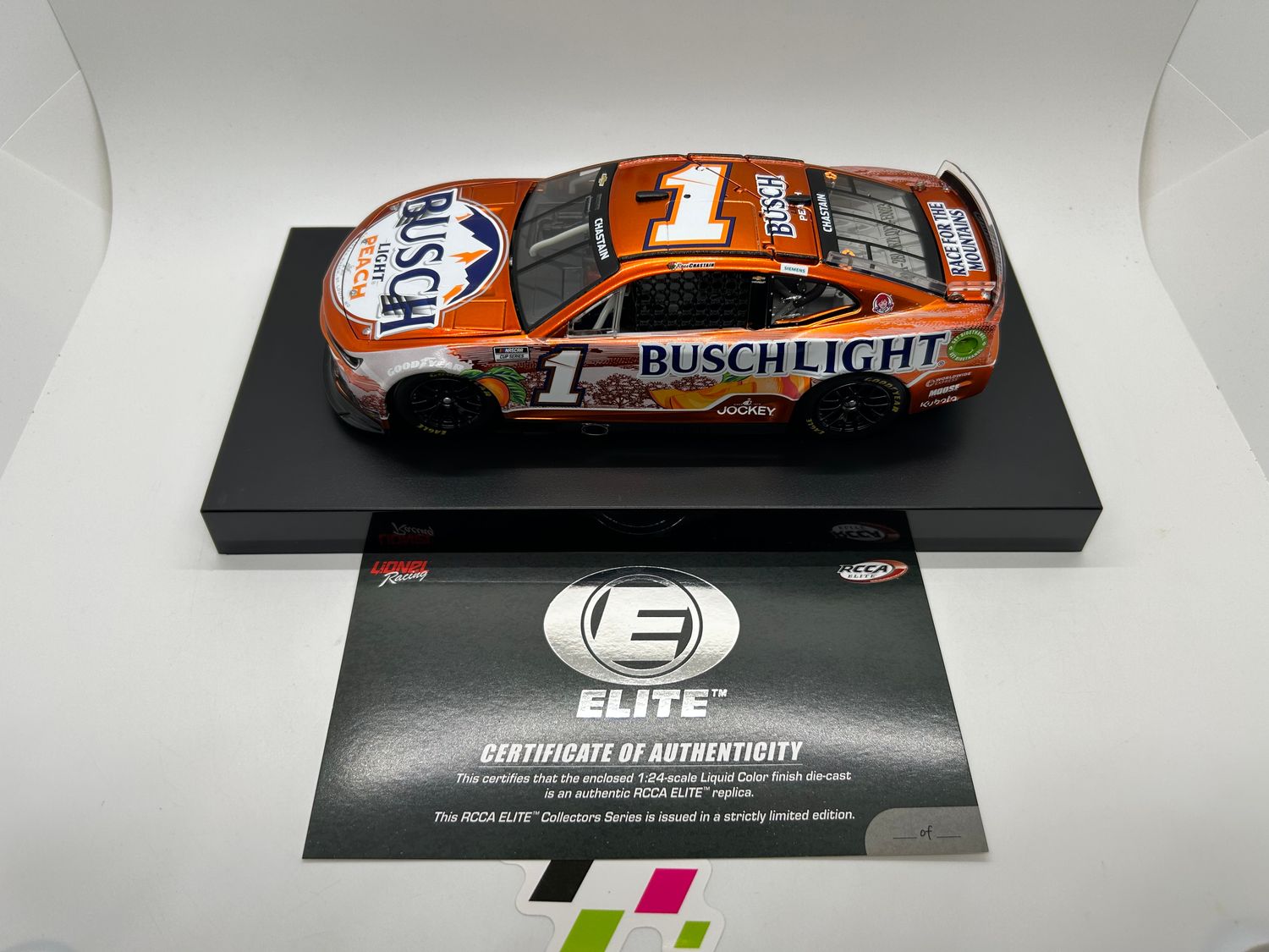 Ross Chastain 2024 Busch Light Peach 1:24 Elite Liquid Color Nascar Diecast