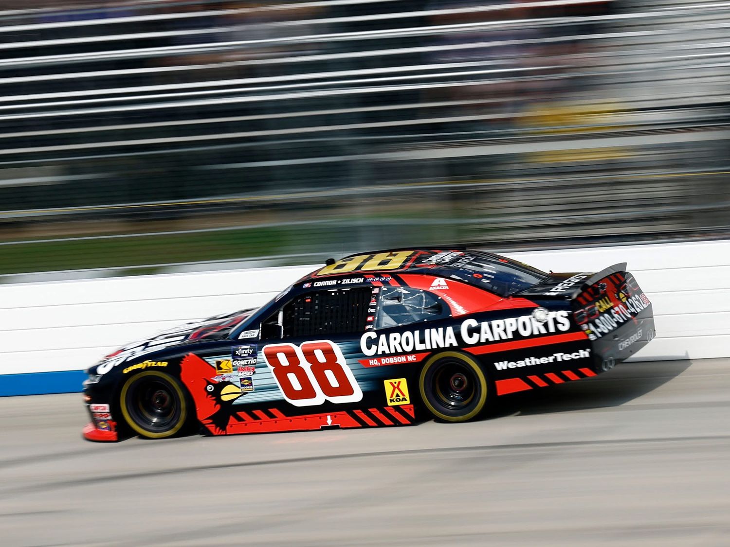 PRE-ORDER - $97 - Connor Zilisch 2025 Carolina Carports Dover 7/19/25 Race Win 1:24 Color Chrome Nascar Diecast - Xfinity Series