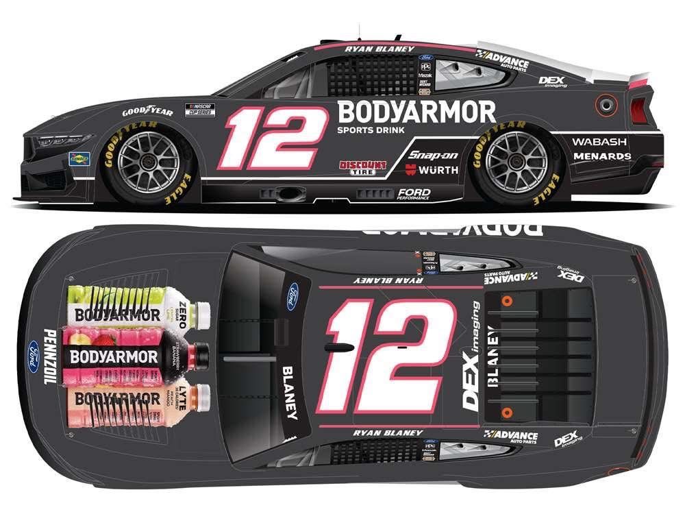 PRE-ORDER - $80 - Ryan Blaney 2025 BodyArmor Black 1:24 Nascar Diecast