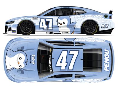 PRE-ORDER - $90 - Ricky Stenhouse Jr 2025 Pudgy Penguins 1:24 Color Chrome Nascar Diecast