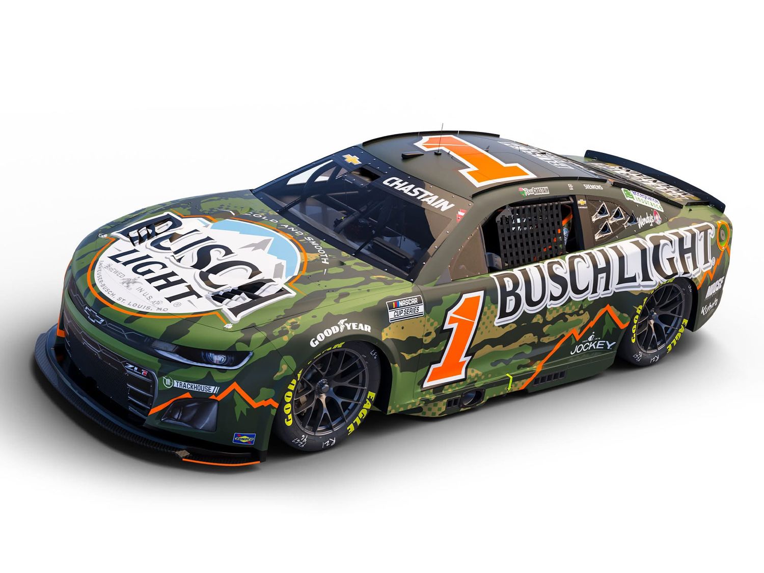 PRE-ORDER - $110 - Ross Chastain Autographed 2025 Busch Light Camo 1:24 Nascar Diecast