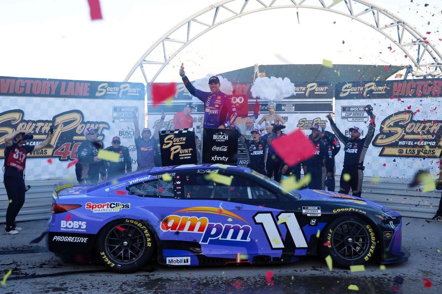 PRE-ORDER - $100 - Denny Hamlin 2025 AM/PM Las Vegas 10/12/25 Race Win 1:24 Color Chrome Nascar Diecast