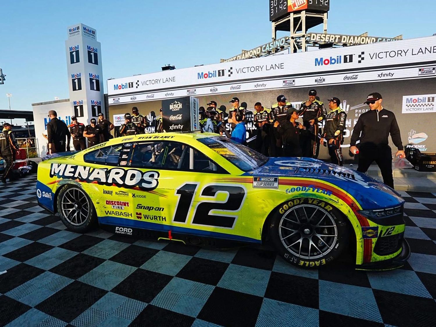PRE-ORDER - $136 - Ryan Blaney Autographed 2025 Menards / Phoenix 11/2/25 Race Win 1:24 Nascar Diecast