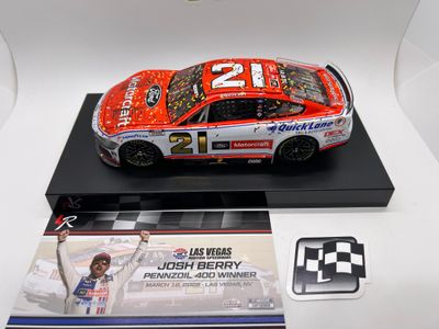Josh Berry 2025 Motorcraft / Las Vegas 3/16/25 Race Win 1:24 Nascar Diecast - FOIL NUMBER CAR