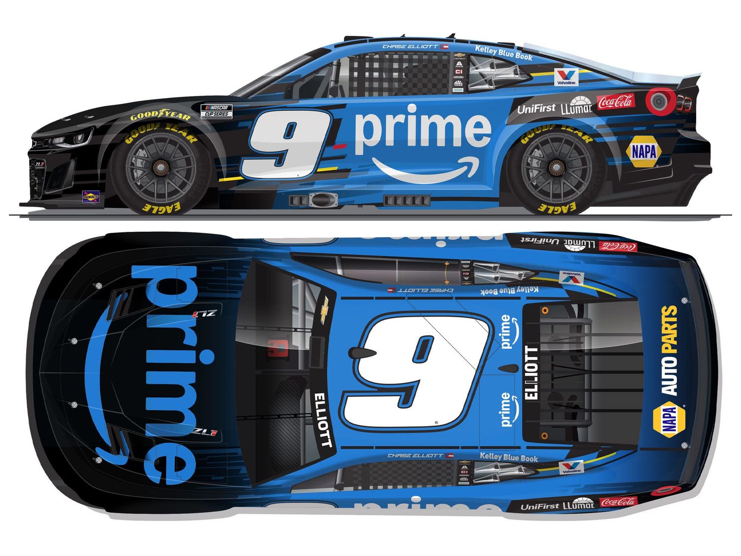 PRE-ORDER - $90 - Chase Elliott 2026 Amazon Prime 1:24 Color Chrome Nascar Diecast