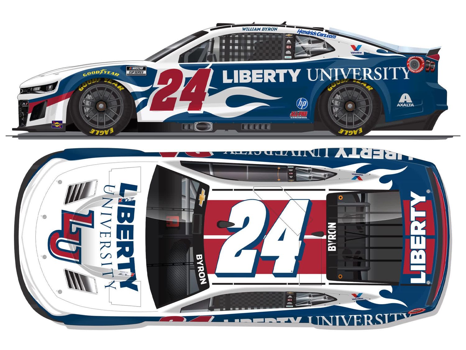 PRE-ORDER - $130 - William Bryon 2026 Liberty University 1:24 Elite Nascar Diecast