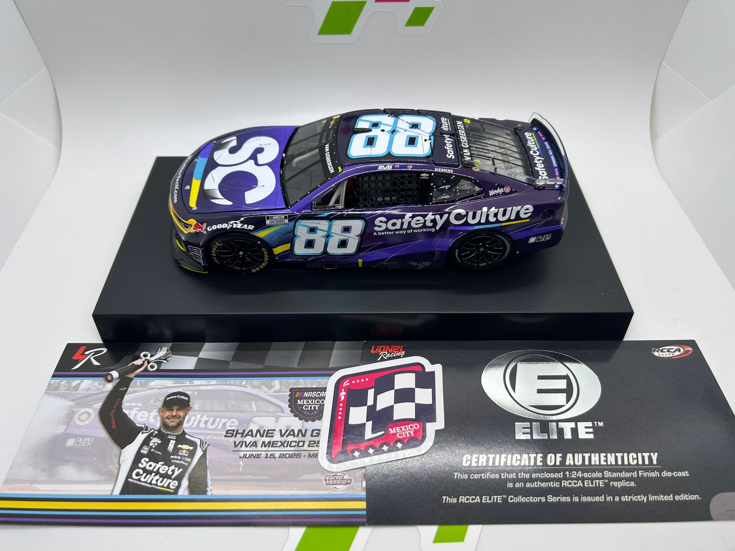 Shane Van Gisbergen 2025 Safety Culture Mexico City 6/15/25 Race Win 1:24 Elite Nascar Diecast