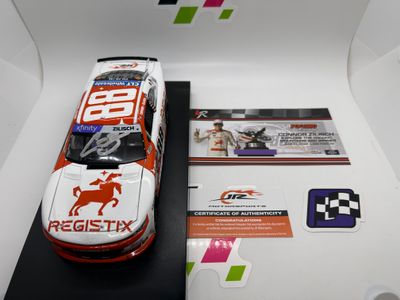 Connor Zilisch Dual Autograph 2025 Registix Pocono 06/21/25 Race Win 1:24 Nascar Diecast - Xfinity Series - Dale Earnhardt Jr