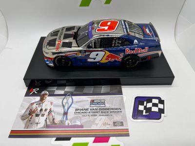 Shane Van Gisbergen 2025 Weathertech/Red Bull 7/5/25 Chicago Race Win 1:24 Color Chrome Nascar Diecast - Xfinity Series