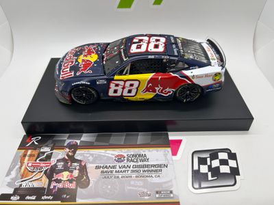 Shane Van Gisbergen 2025 Red Bull / Sonoma 7/13/25 Race Win 1:24 Nascar Diecast