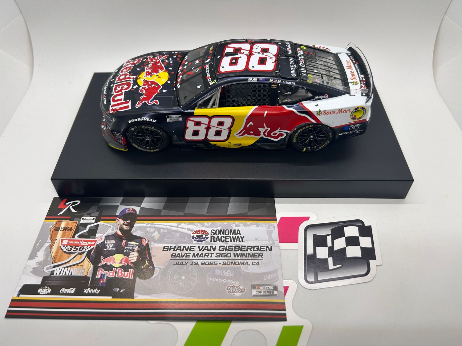 Shane Van Gisbergen 2025 Red Bull / Sonoma 7/13/25 Race Win 1:24 Color Chrome Nascar Diecast