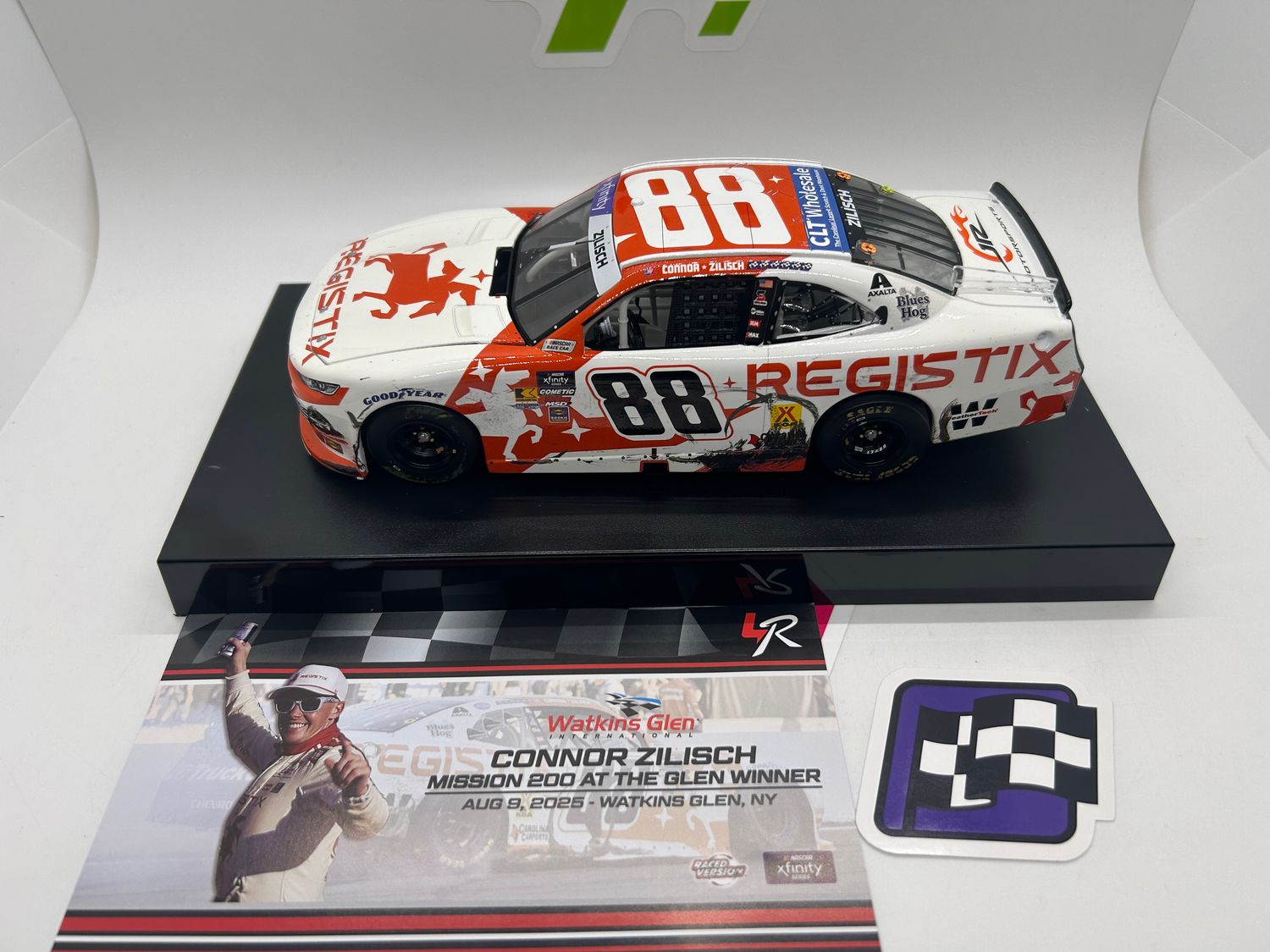 Connor Zilisch 2025 Registix Watkins Glen 8/9/25 Racer Win 1:24 Nascar Diecast - Xfinity Series