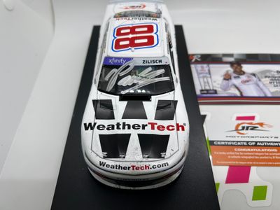 Parker Kligerman Dual Autographed with Connor Zilisch 2025 WeatherTech Daytona Race Win 1:24 Nascar Diecast