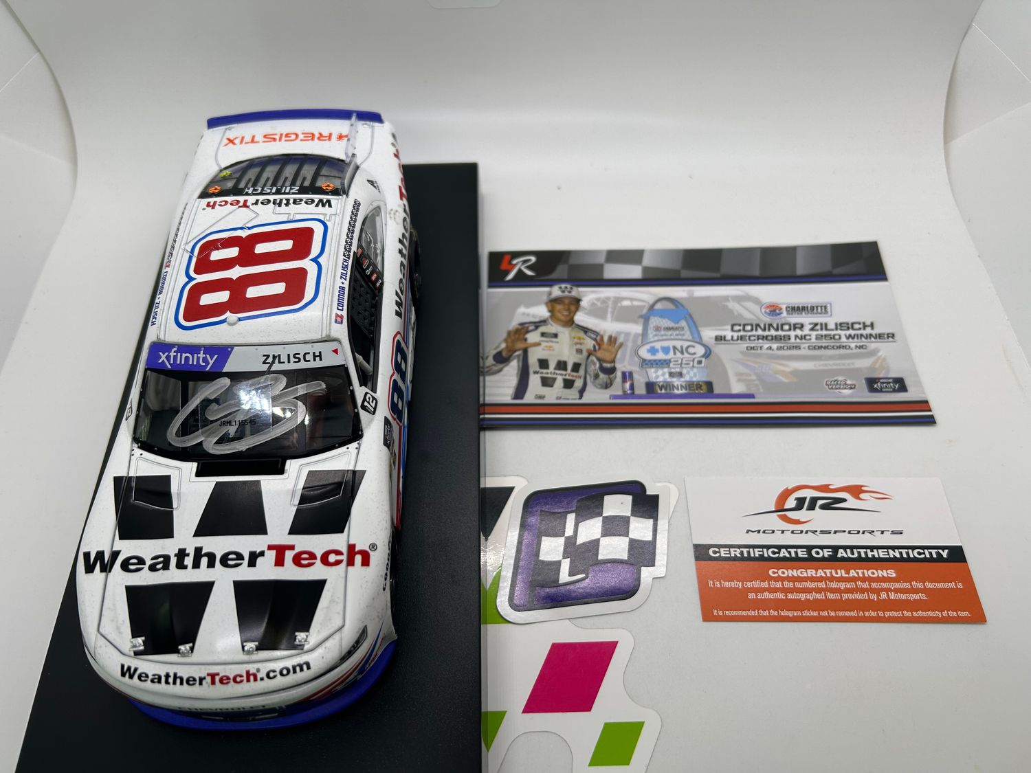 Connor Zilisch Autographed 2025 WeatherTech Charlotte Roval 10/4/25 Race Win 1:24 Nascar Diecast