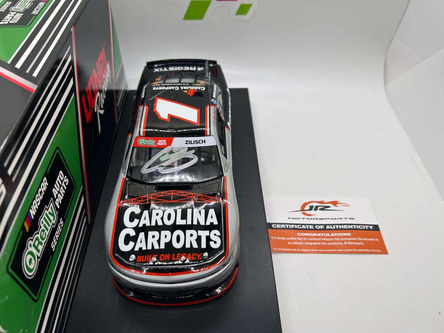 Connor Zilisch Autographed 2026 Carolina Carports 1:24 Xfinity Diecast