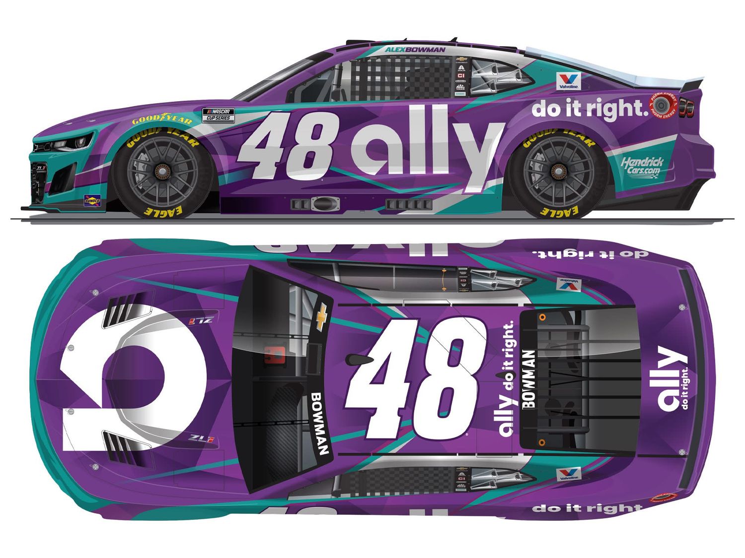 PRE-ORDER - $90 - Alex Bowman 2026 Ally 1:24 Color Chrome Nascar Diecast