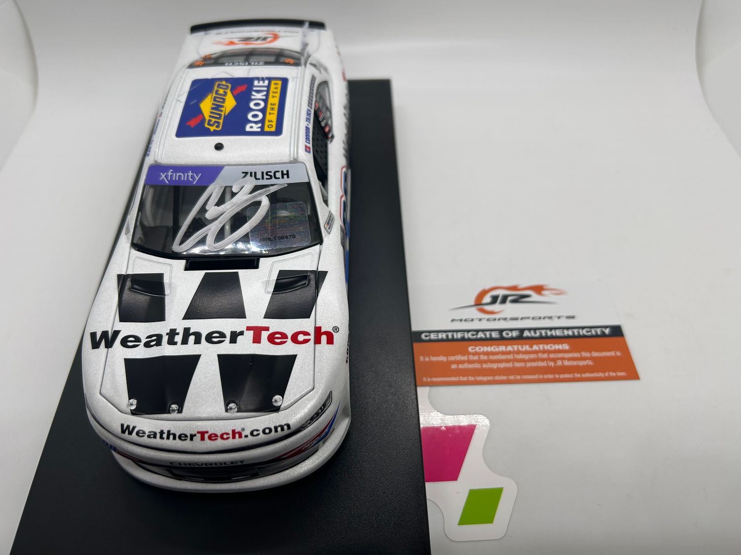 Connor Zilisch Autographed 2025 Weathertech Rookie of the Year 1:24 Galaxy Color Nascar Diecast - Xfinity Series