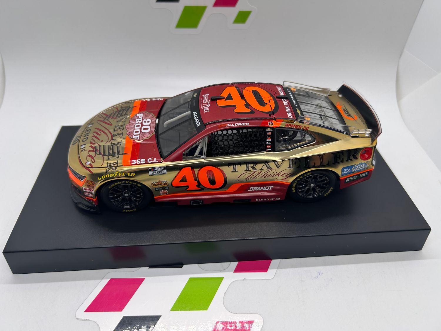 JUSTIN ALLGAIER 2026 TRAVELLER WHISKEY 1:24 COLOR CHROME ARC DIECAST