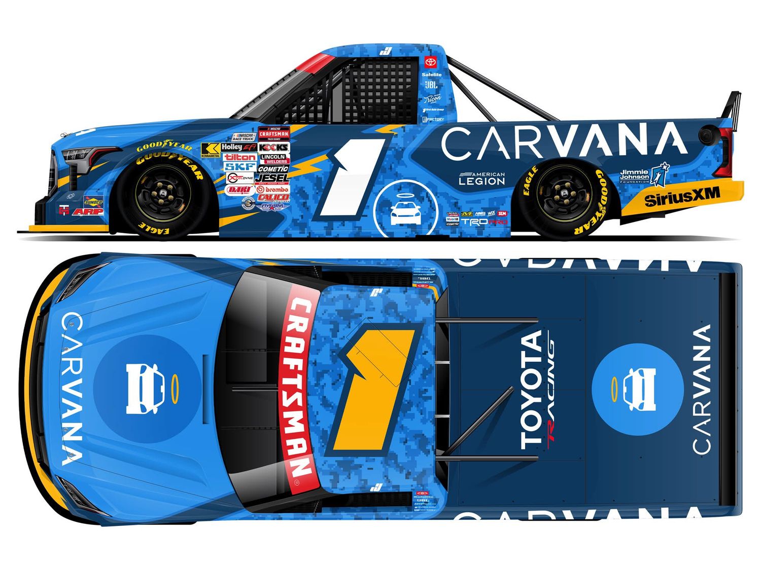 PRE-ORDER - $67 - Jimmie Johnson 2026 Carvana Truck Series 1:24 Nascar Diecast - Truck Series