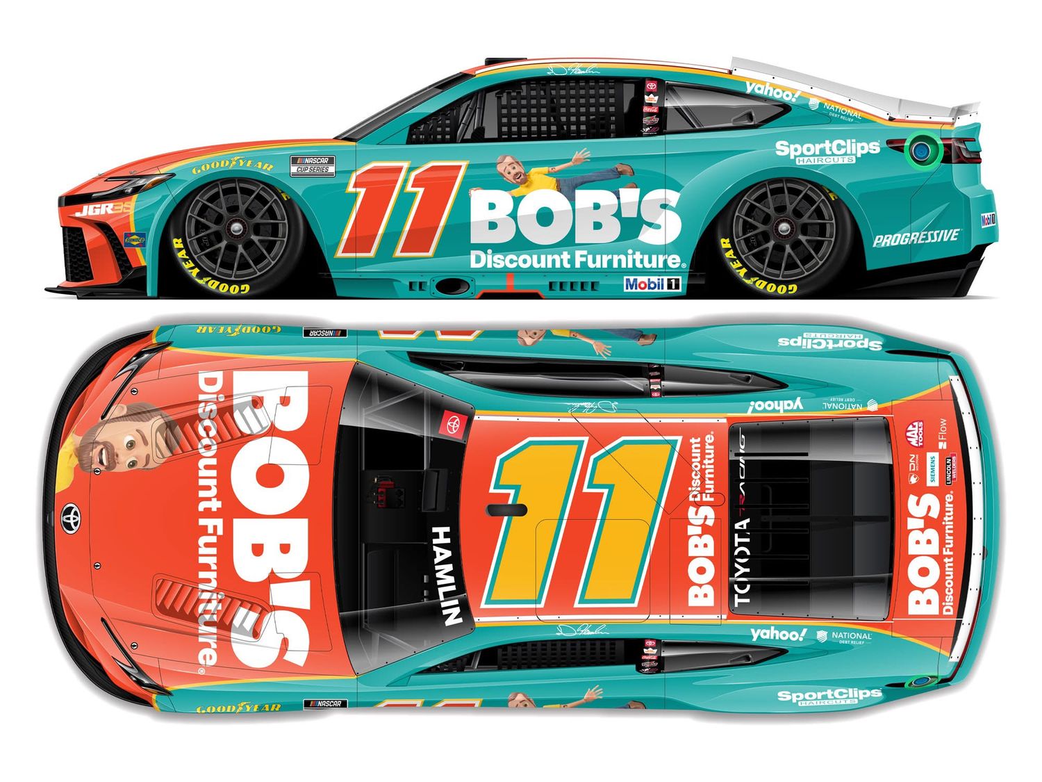 PRE-ORDER - $80 - Denny Hamlin 2026 Bob's Discount Furniture 1:24 Nascar Diecast