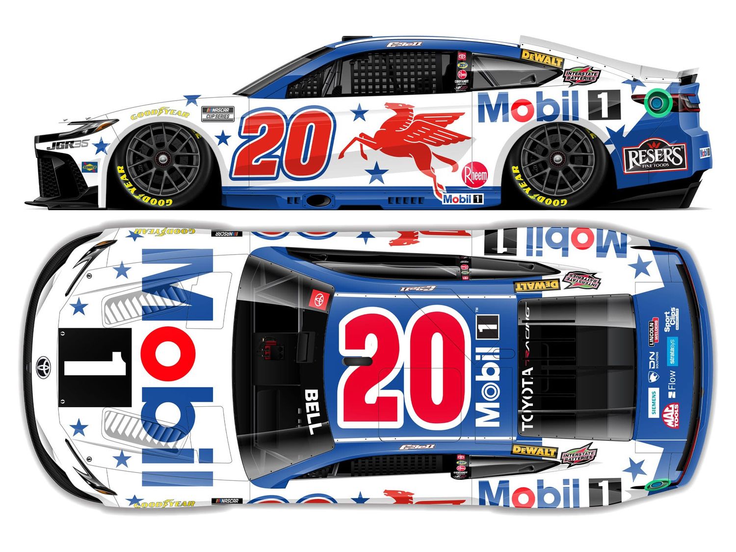 PRE-ORDER - $80 - Christopher Bell 2026 Mobil 1 1:24 Nascar Diecast