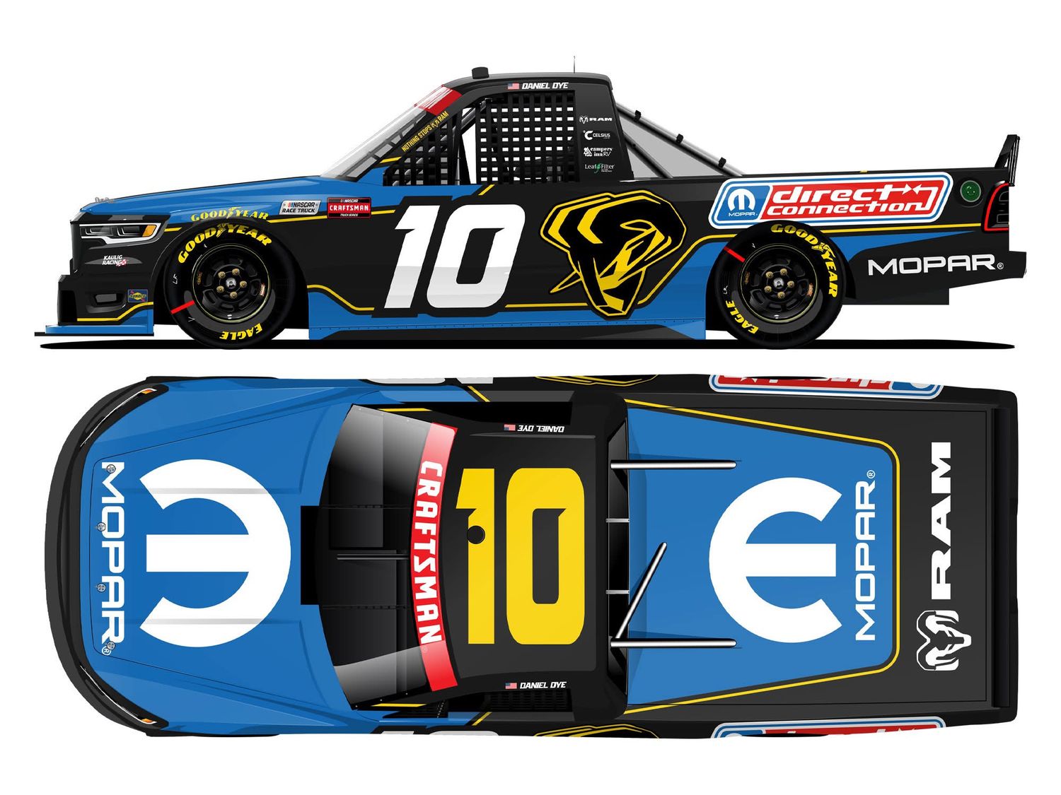 PRE-ORDER - $67 - Daniel Dye 2026 Mopar 1:24 Nascar Diecast - Truck Series