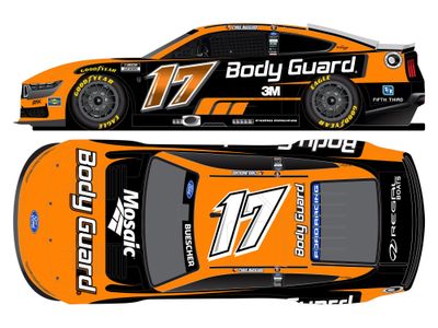 PRE-ORDER - $97 - Chris Buescher 2026 Body Guard Tribute 1:24 Color Chrome Nascar Diecast - FOIL NUMBER DIECAST