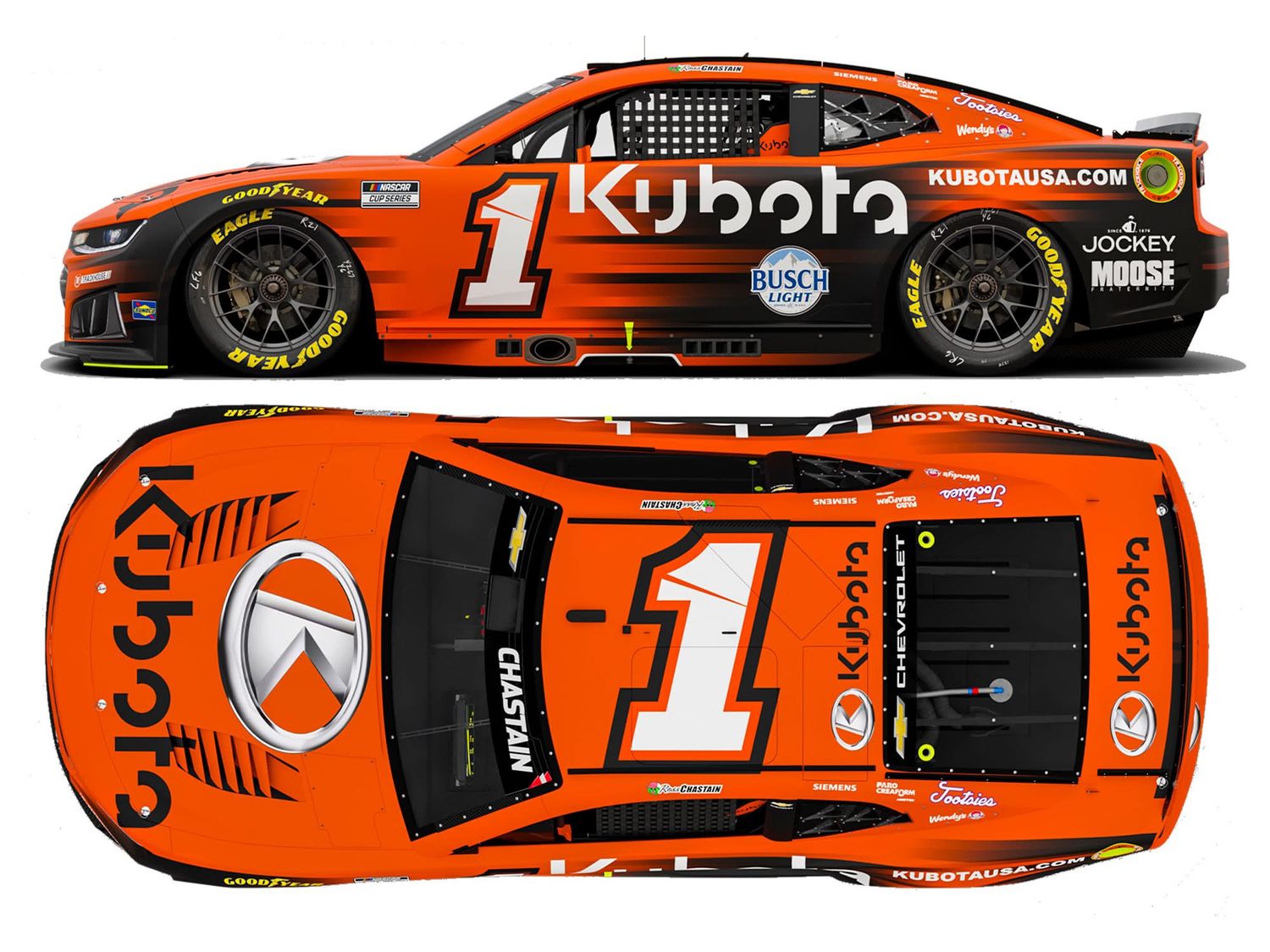PRE-ORDER - $90 - Ross Chastain 2026 Kubota 1:24 Color Chrome Nascar Diecast