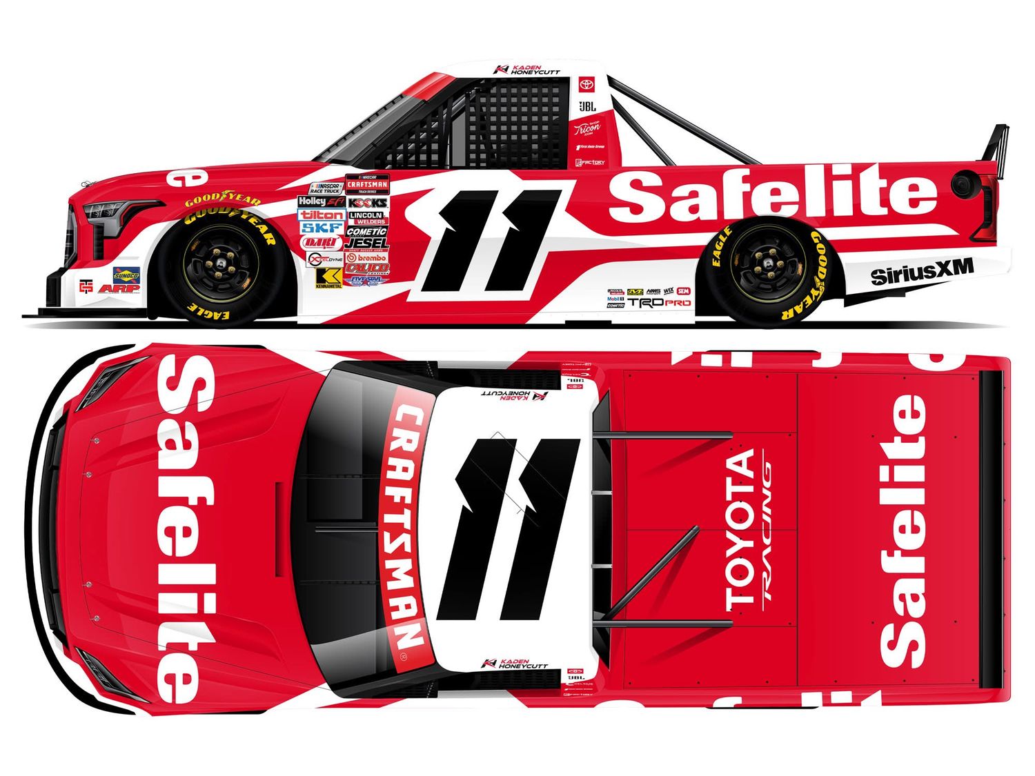 PRE-ORDER - Kaden Honeycutt 2026 Safelite Truck Series 1:24 Nascar Diecast - Truck Series