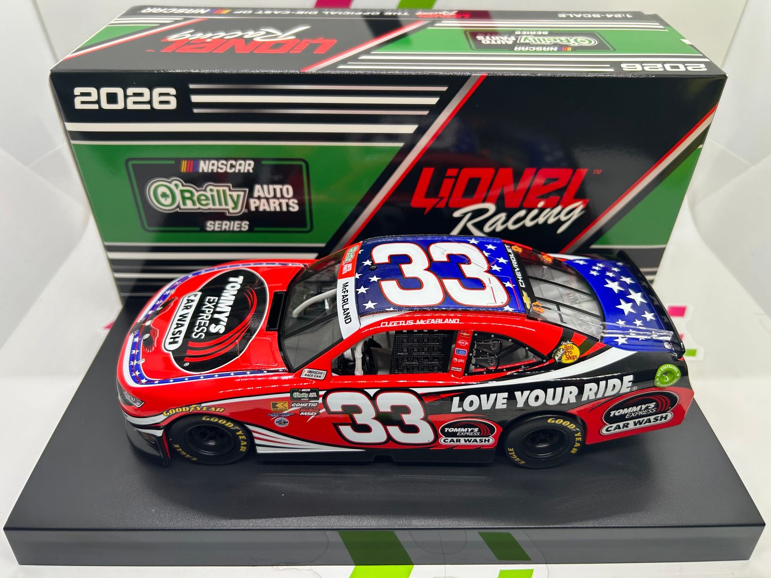 Cleetus McFarland 2026 Tommy's Express Car Wash 1:24 O'Reilly Auto Parts Series