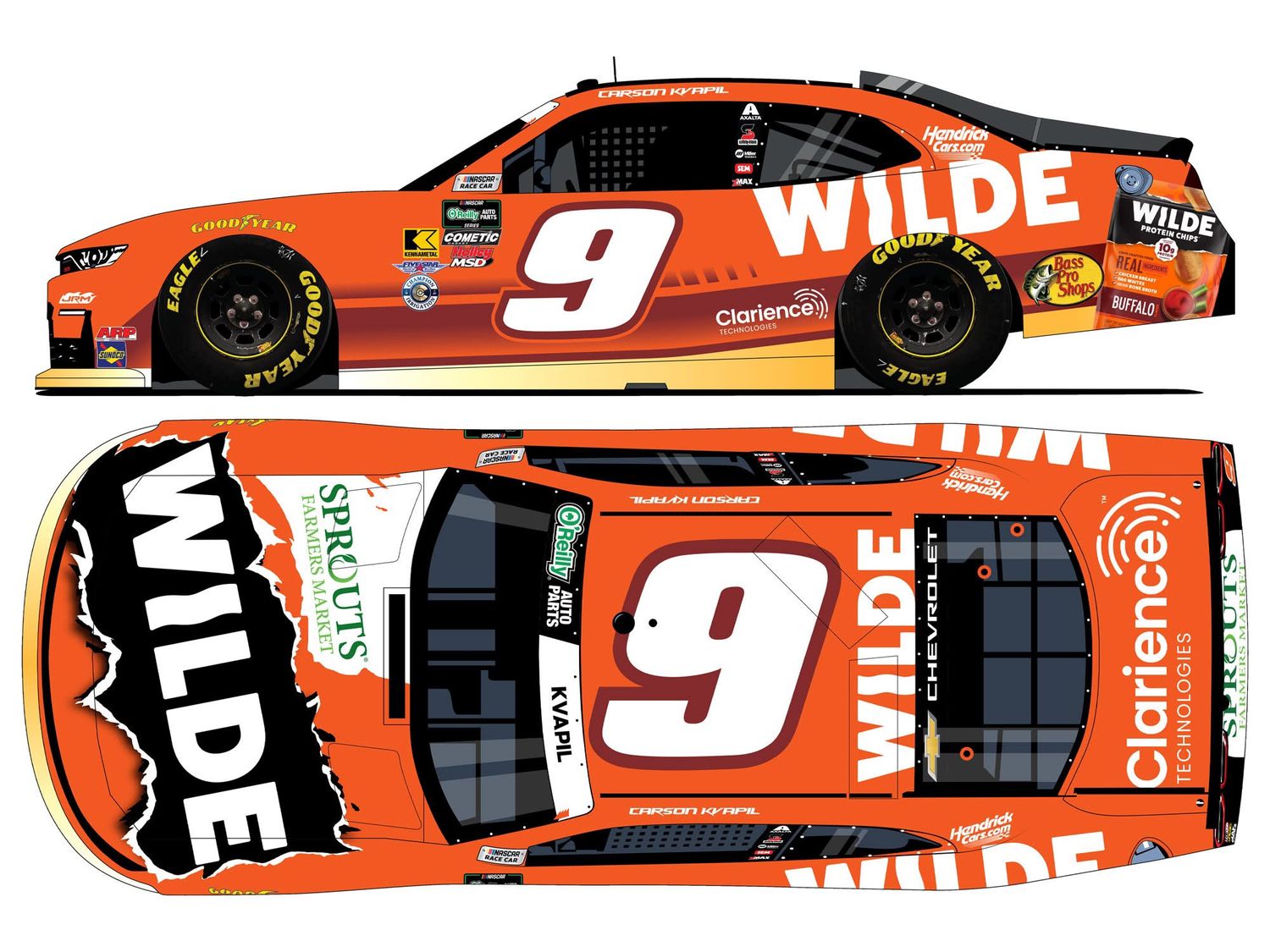 PRE-ORDER - Carson Kvapil 2026 Wilde Buffalo 1:24 O'Reilly Auto Parts Series