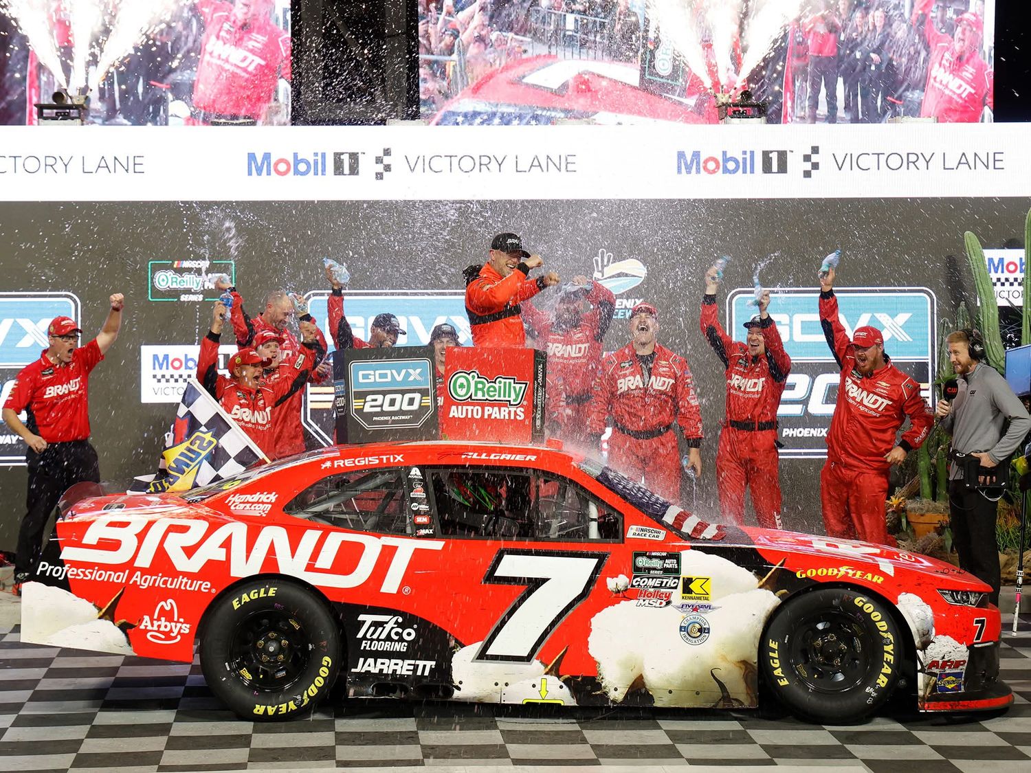 PRE-ORDER - Justin Allgaier Autographed 2026 Brandt Phoenix 3.7.2026 Race Win 1:24 Nascar Diecast
