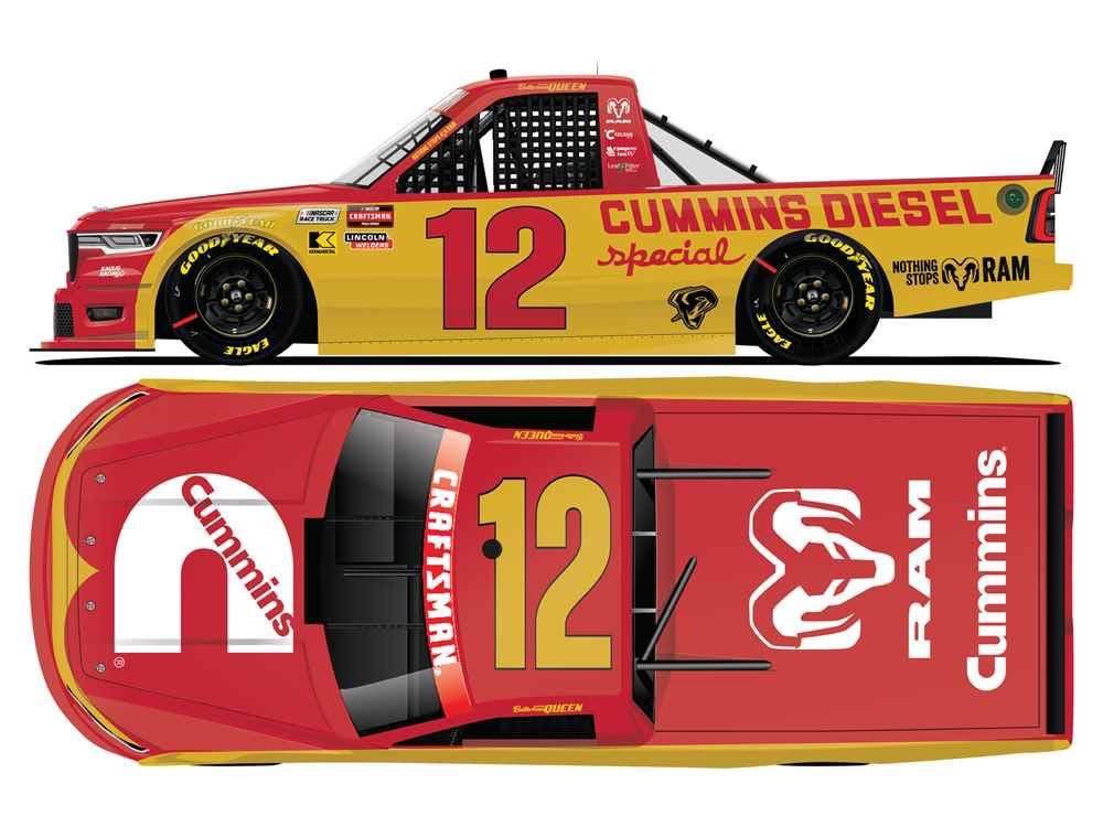 PRE-ORDER - Brenden "Butterbean" Queen 2026 Cummins Throwback 1:24 Nascar Diecast - Truck Series