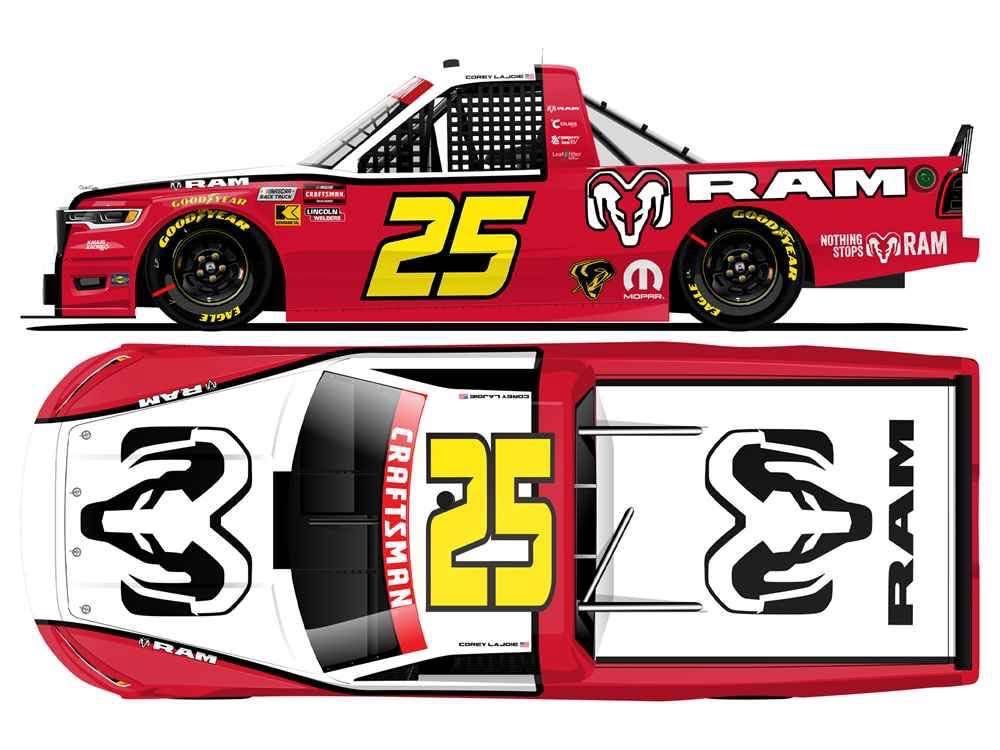 PRE-ORDER - Corey Lajoie 2026 Ram Trucks Throwback 1:24 Nascar Diecast - Truck Series