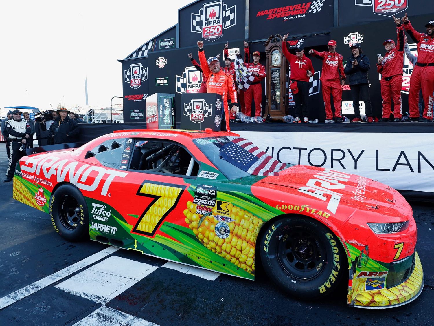 PRE-ORDER - Justin Allgaier Autographed 2026 Brandt Martinsville 3.28.26 Race Win 1:24 Nascar Diecast - O'Reilly Auto Parts Series