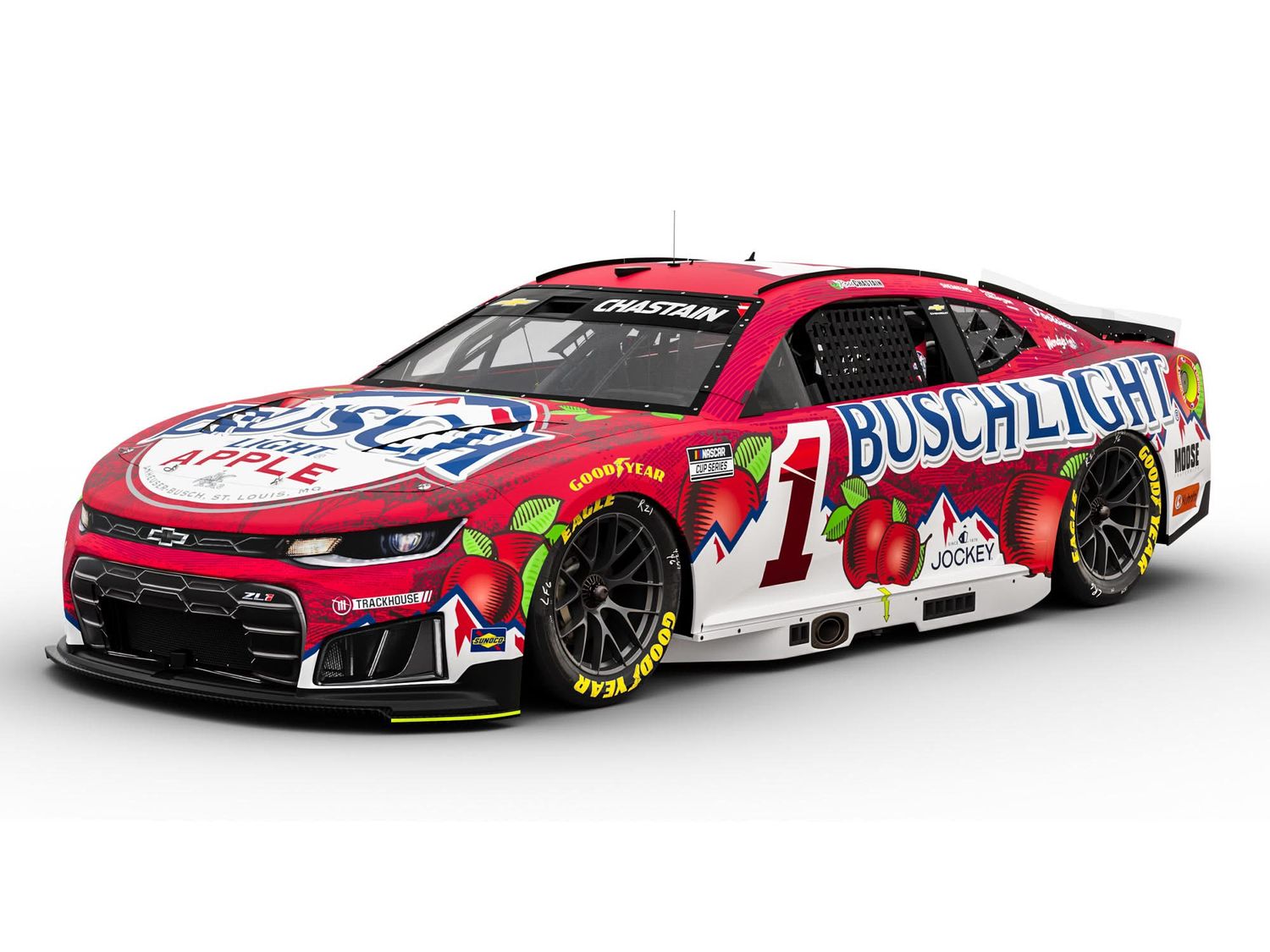 PRE-ORDER - Ross Chastain 2026 Busch Light Apple 1:24 Elite Nascar Diecast - FOIL NUMBER DIECAST