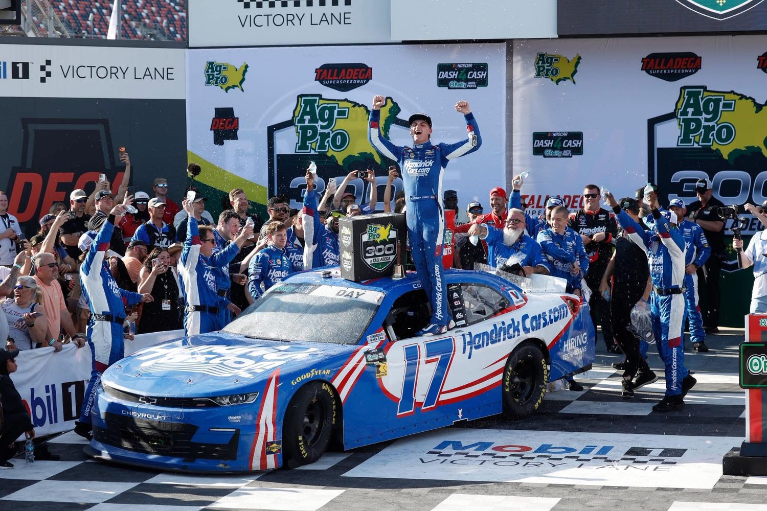 PRE-ORDER - Corey Day 2026 HendrickCars Talladega 1st Race Win 1:24 Nascar Diecast - O'Reilly Auto Parts Series