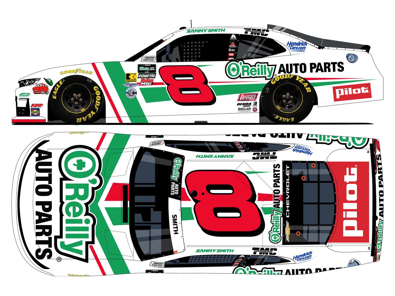 PRE-ORDER - Sammy Smith Autographed 2026 O'Reilly Auto Parts 1:24 Nascar Diecast - O'Reilly Auto Parts Series