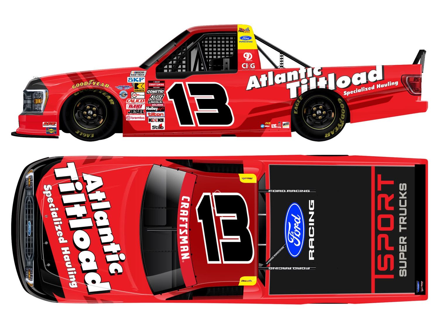 PRE-ORDER - Cole Butcher 2026 Atlantic Tiltload 1:24 Nascar Diecast - Truck Series