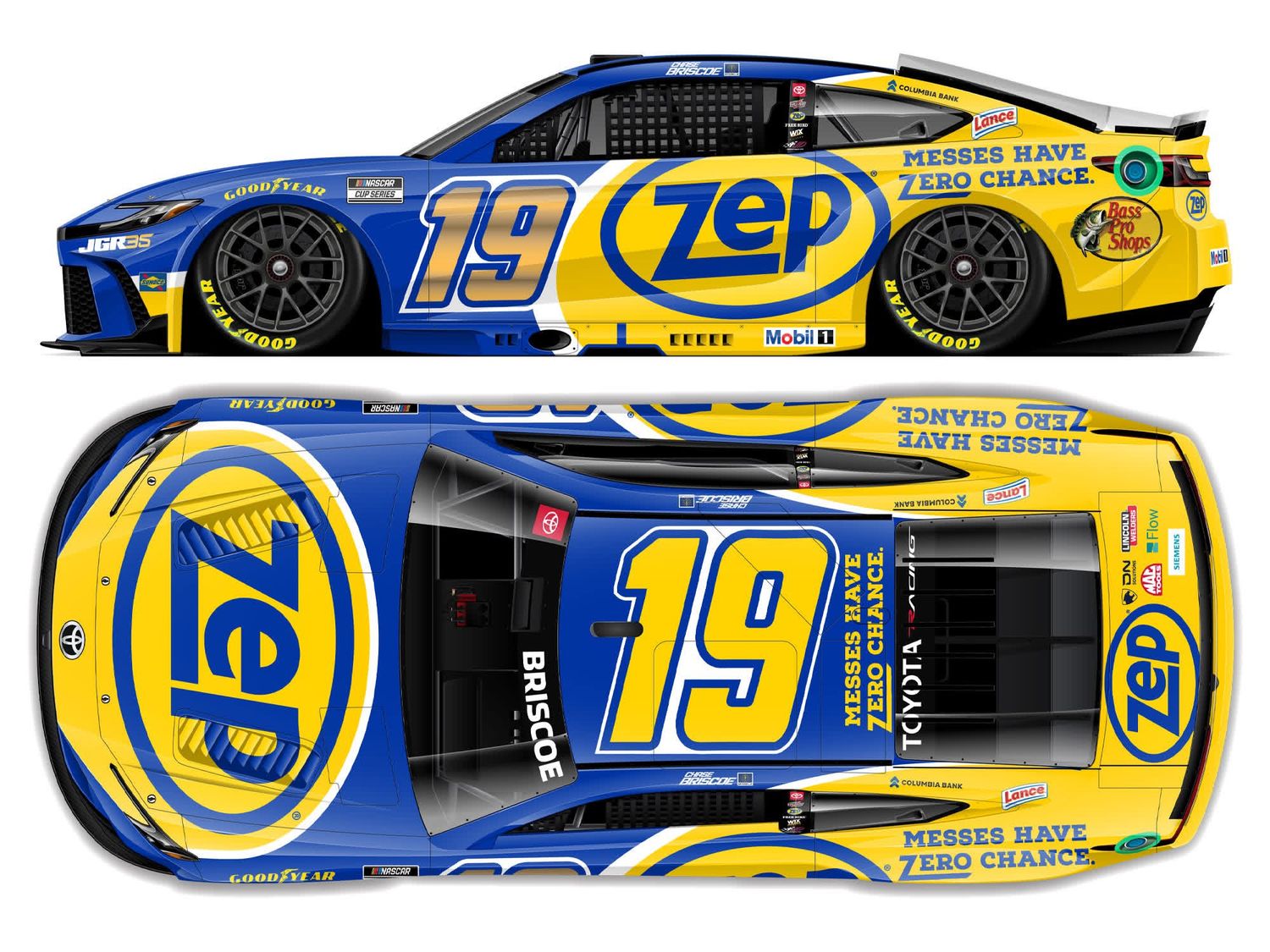PRE-ORDER - Chase Briscoe 2026 Zep 1:24 Nascar Diecast - FOIL NUMBER DIECAST