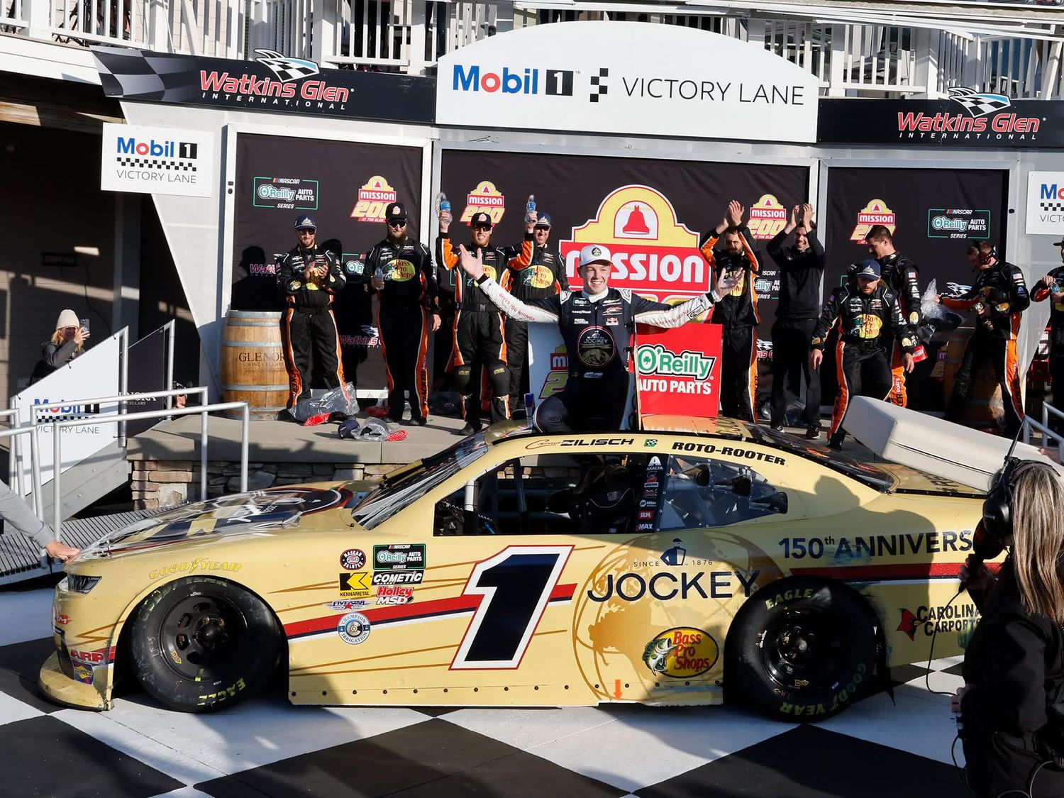 PRE-ORDER - Connor Zilisch 2026 Jockey 150th Anniversary Watkins Glenn 5/9/26 Race Win 1:24 Nascar Diecast - FOIL NUMBER CAR - O'Reilly Auto Parts Series