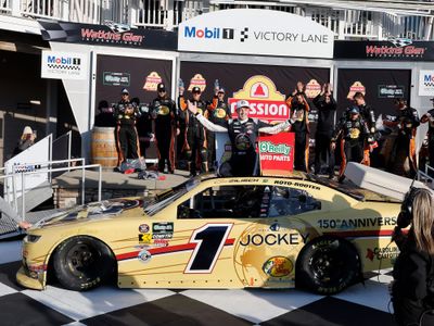 PRE-ORDER - Connor Zilisch Autographed 2026 Jockey 150th Anniversary Watkins Glenn 5/9/26 Race Win 1:24 Nascar Diecast - FOIL NUMBER CAR - O'Reilly Auto Parts Series