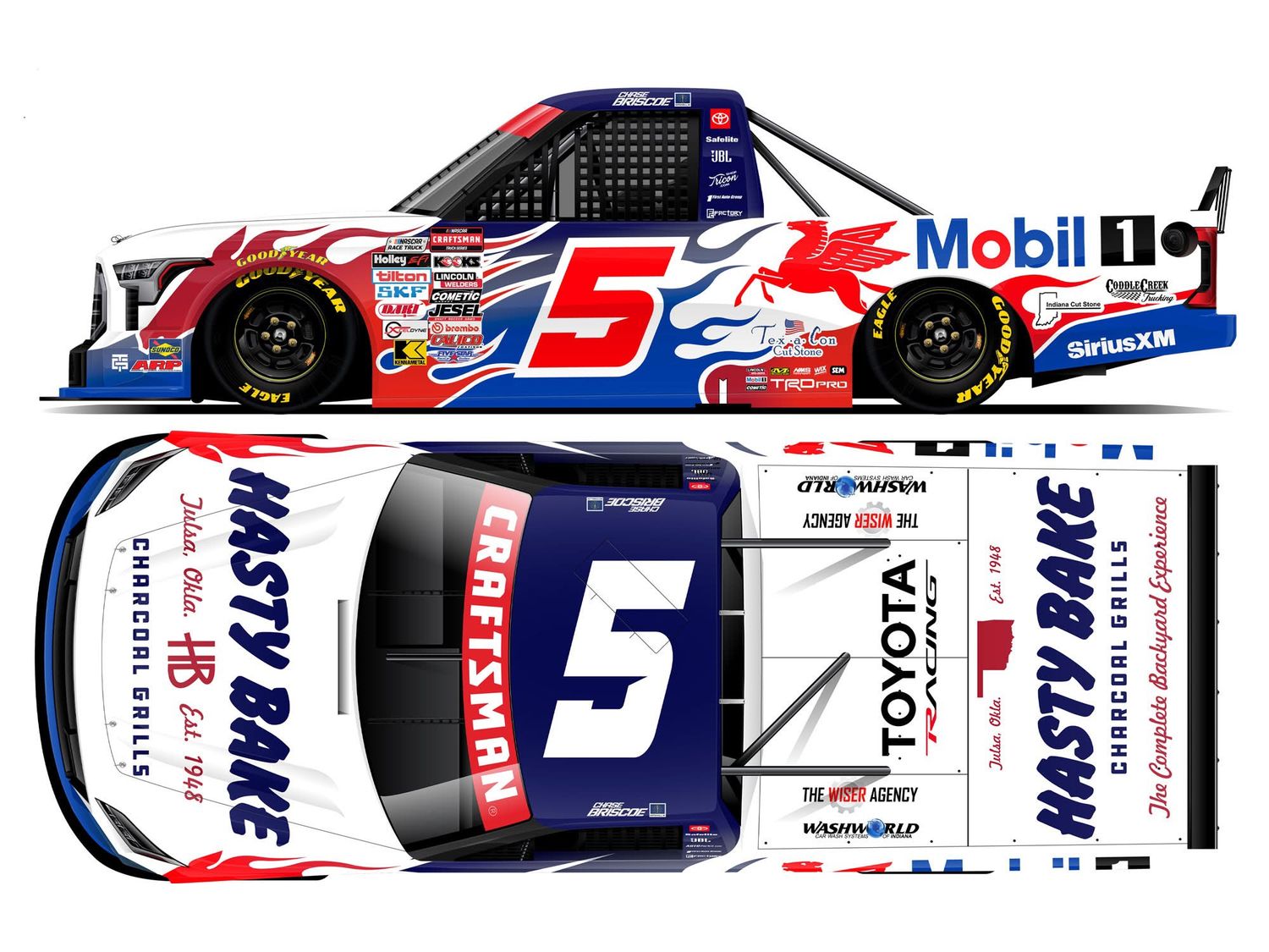 PRE-ORDER - Chase Briscoe 2026 Mobil 1 Hasty Bake Truck Series 1:24 Nascar Diecast - Truck Series