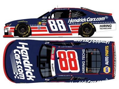 PRE-ORDER - Chase Elliott 2026 Hendrickcars.com Patriotic 1:24 Nascar Diecast - O'Reilly Auto Parts Series